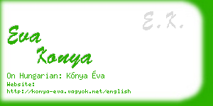 eva konya business card